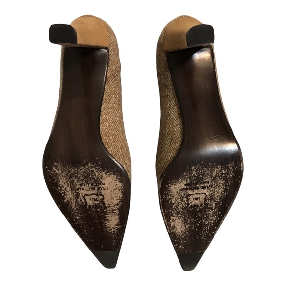 Stuart Weizmann Vintage Malta Camel Nubby Tweed Heels - 8.5 N - Picture 9 of 12